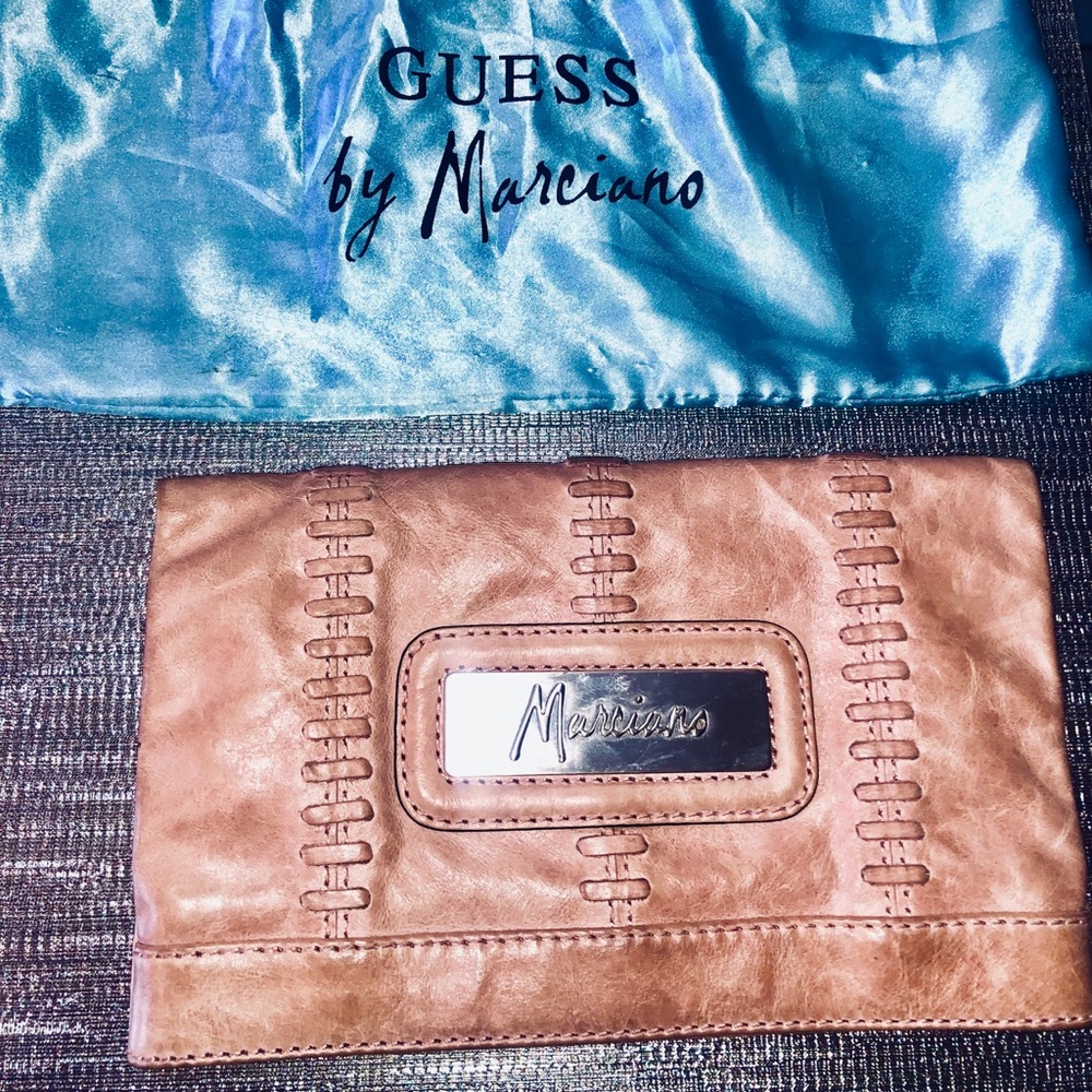 MARCIANO LEATHER CLUTCH